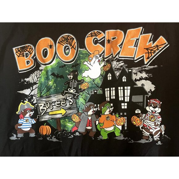 BUC-EES BOO CREW Black 2XL Men's Graphic Tshirt GLOW IN THE DARK! - Picture 3 of 7